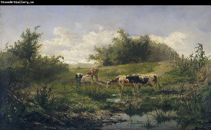 Gerard Bilders Cows at a pond